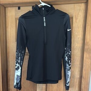 Nike Pro Black Long Sleeve Top with Graphic Sleeves